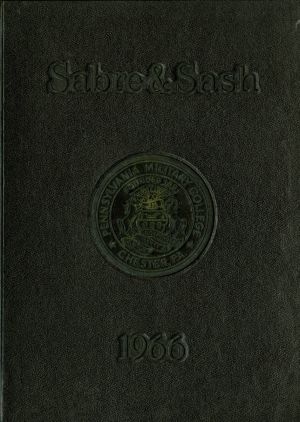 (e.g, PMC 1969 Yearbook Cover dark background and words saying Sabre &amp; Sash))
