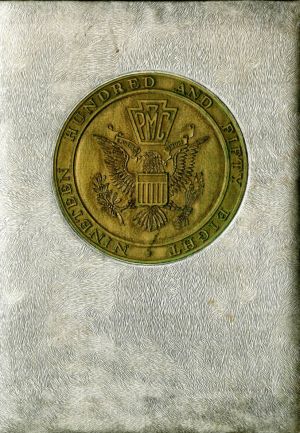 (e.g., PMC 1958 Yearbook Cover white background with gold logo in the middle)