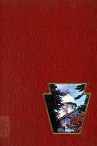 (e.g., PMC 1959 Yearbook Cover red background with a photo of old main)