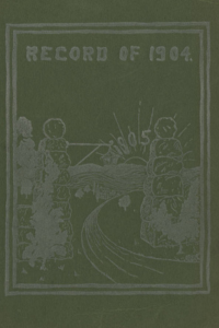 (e.g., PMC 1904 Yearbook Cover dark background)