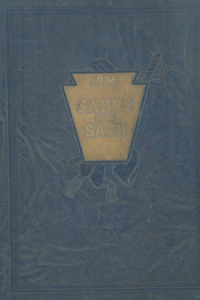 (e.g., PMC 1928 Yearbook Cover Dark blue cover with a centered gold emblem) )