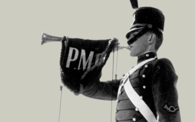 PMC bugler black and white
